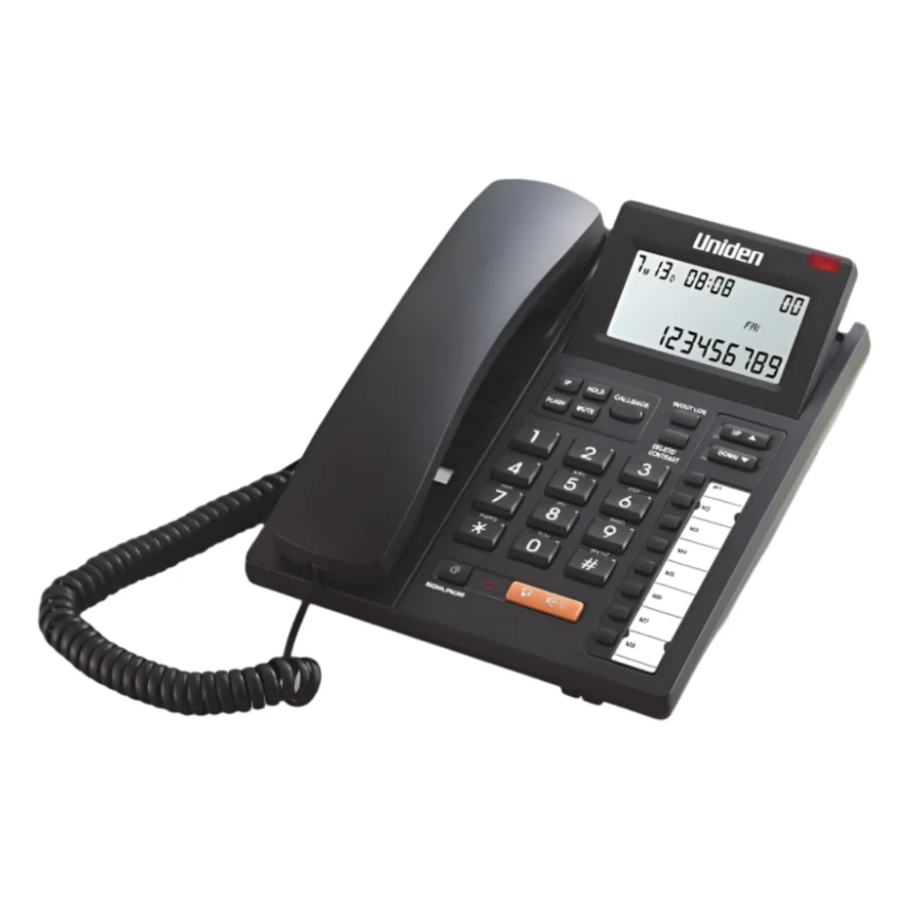 UNIDEN LCD Corded Phone Music On Hold Function (AS7411 BK) 1 S