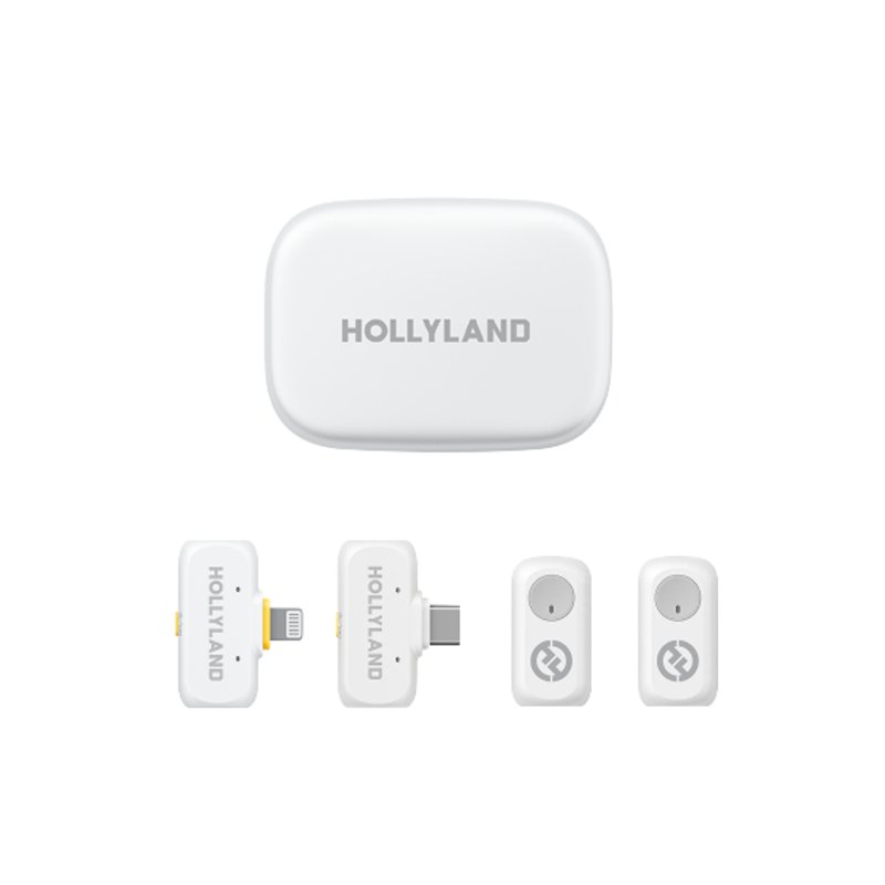 Hollyland Lark A1 Lavalier Invisible Microphone Combo White 1 S