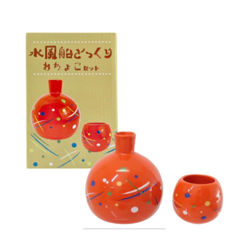 Kirei Water balloon Tokkuri & Ochoko Set Sakeware Lovers Gift Set