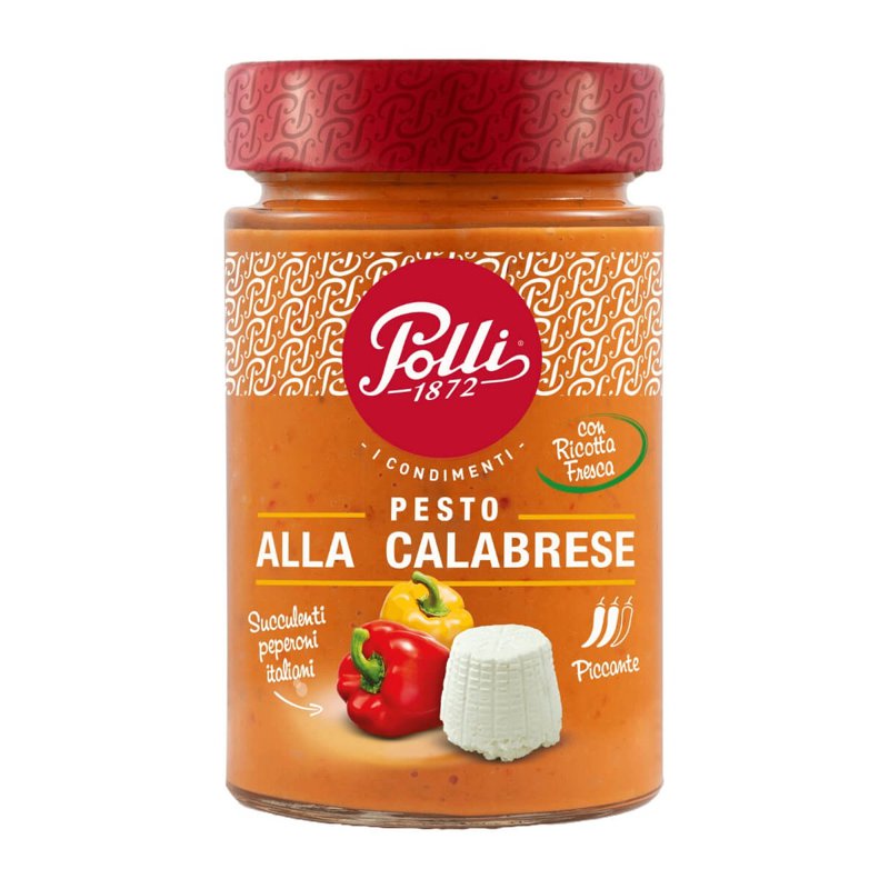Polli Red Pesto Sauce - Calabrese Peppers