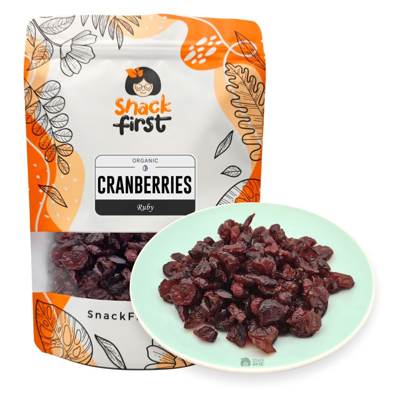 SnackFirst Organic Ruby Cranberries - Healthy, Natural Snacks