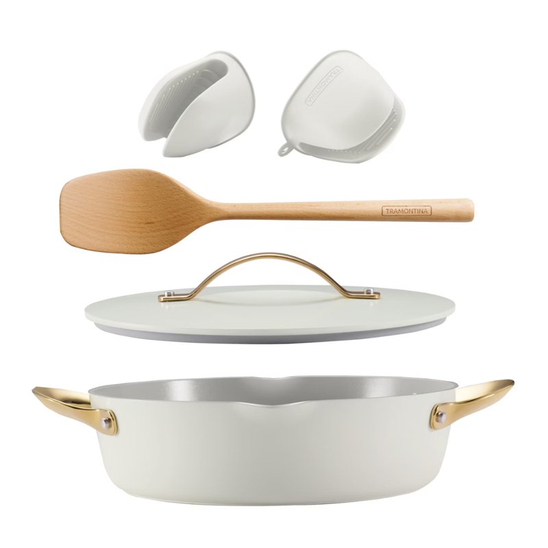 Tramontina Fiora 28cm Multi-Purpose Pan Set, White