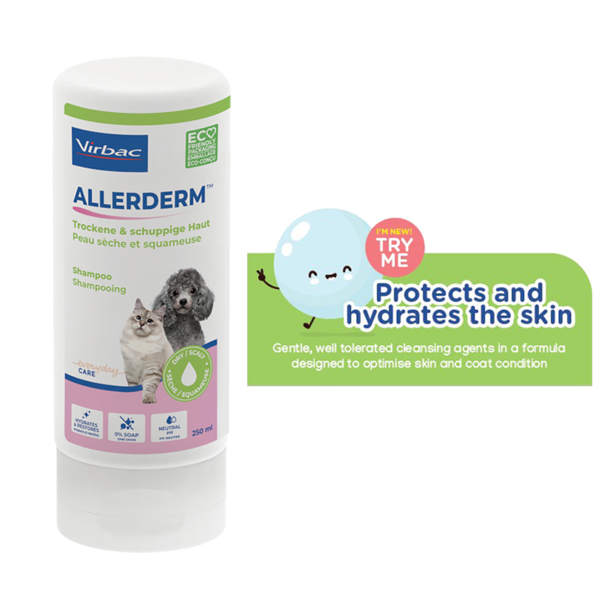 Virbac Allerderm Shampoo Dry & Scaly Skin for Cat & Dog 250 ML