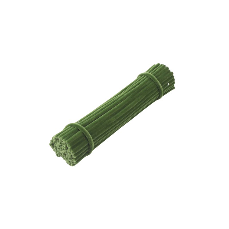 CozyNest Colourful Chenille Stems - Grassy Green 100 S