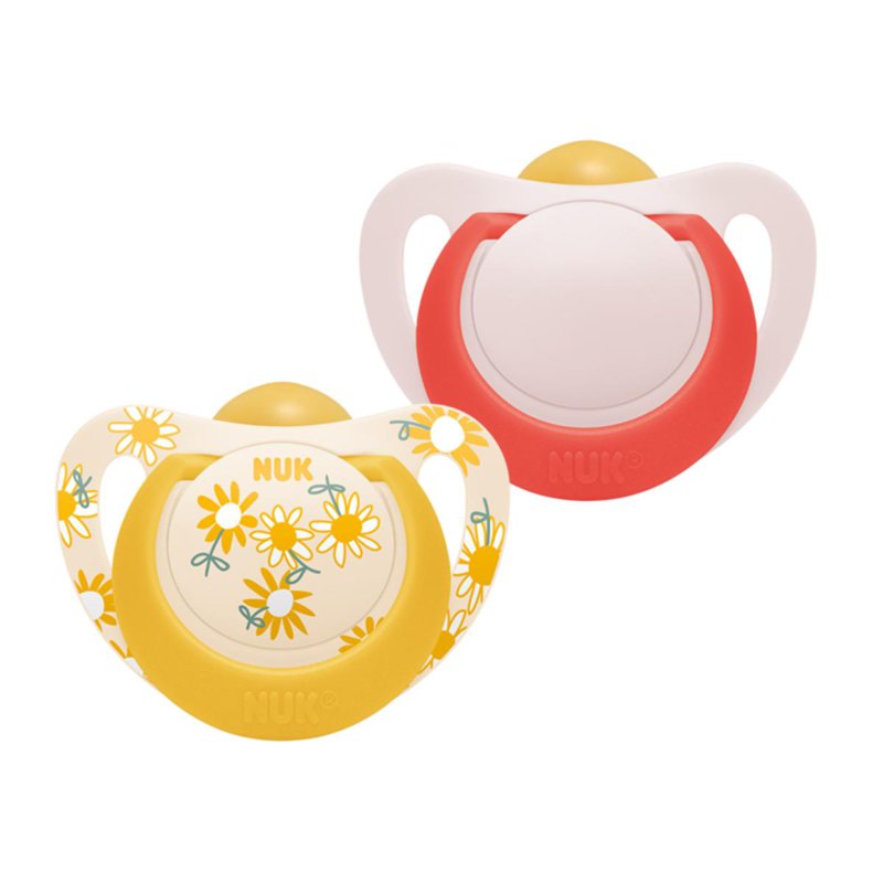 NUK Star Day Latex Soother Pacifier - Flower (6-18 Months) 2 S