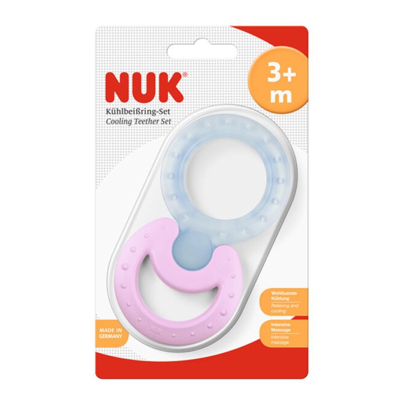 NUK Cooling Teether Ring Set - Pink 1 S