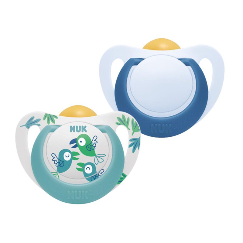 NUK Star Day Latex Soother Pacifier - Bird (18-36 Months) 2 S