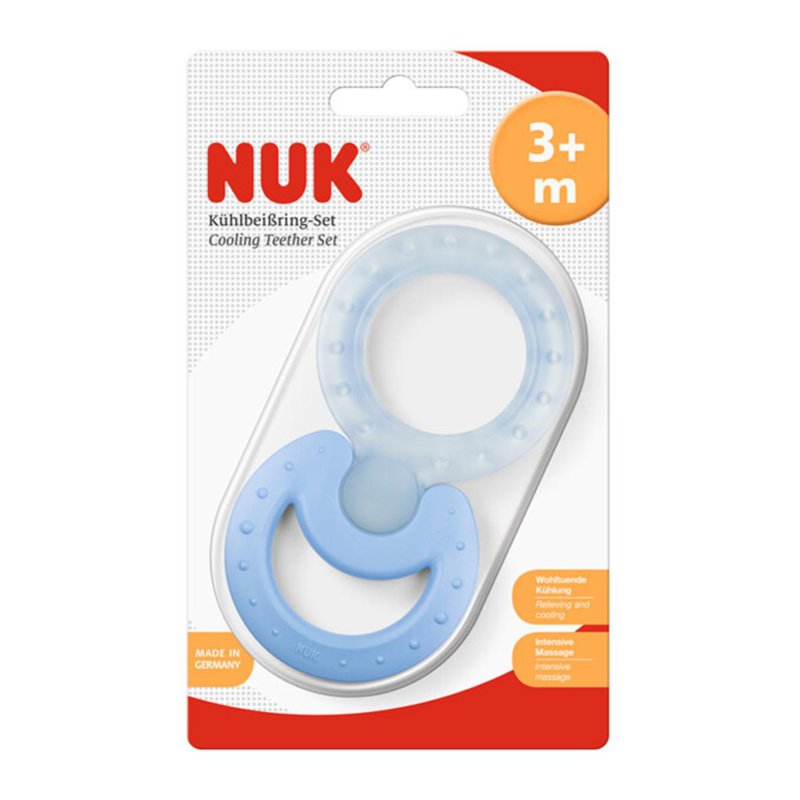 NUK Cooling Teether Ring Set - Blue 1 S