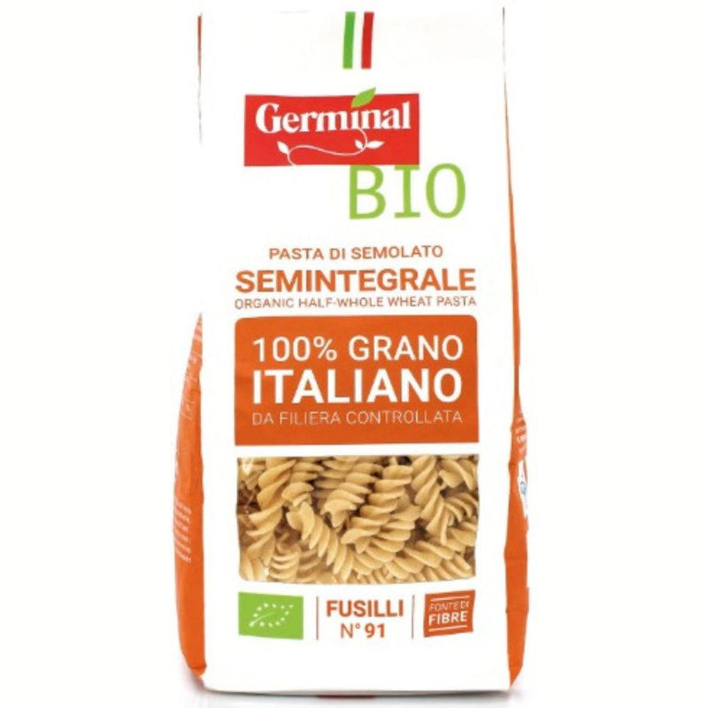 Germinal Bio Organic Half-Whole Wheat Pasta - Fusilli