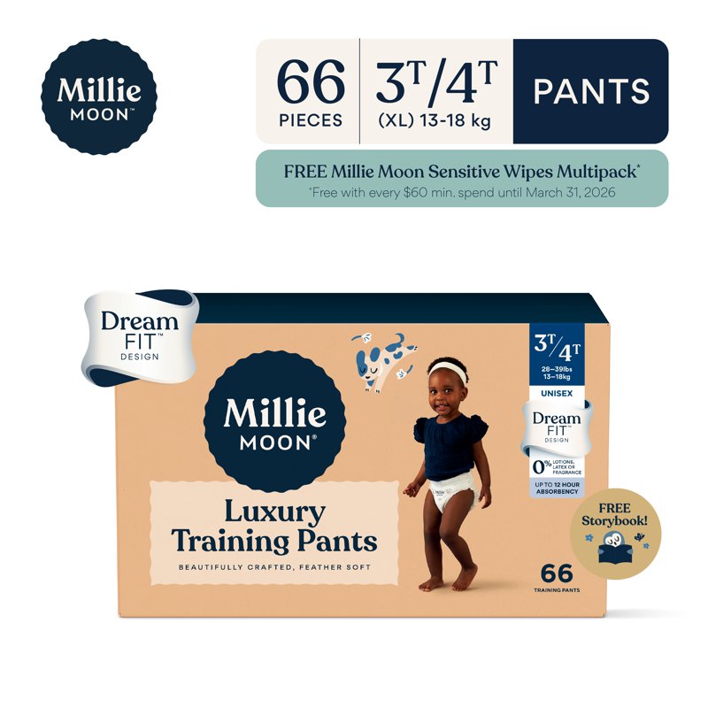 Millie Moon Luxury Diaper Pants - XL (Carton) 66 S
