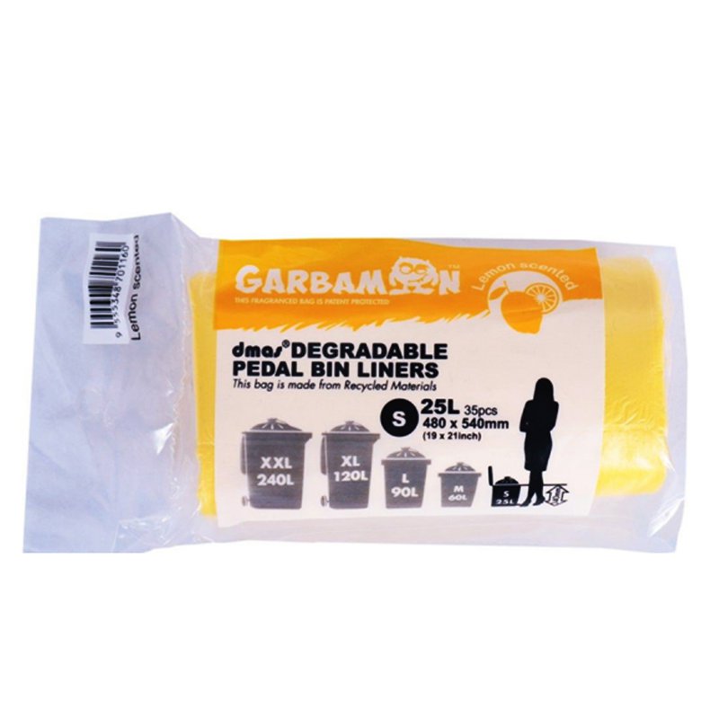 Garbamon Degradable Pedal Bin Liners - Lemon Scent (S) 35 S
