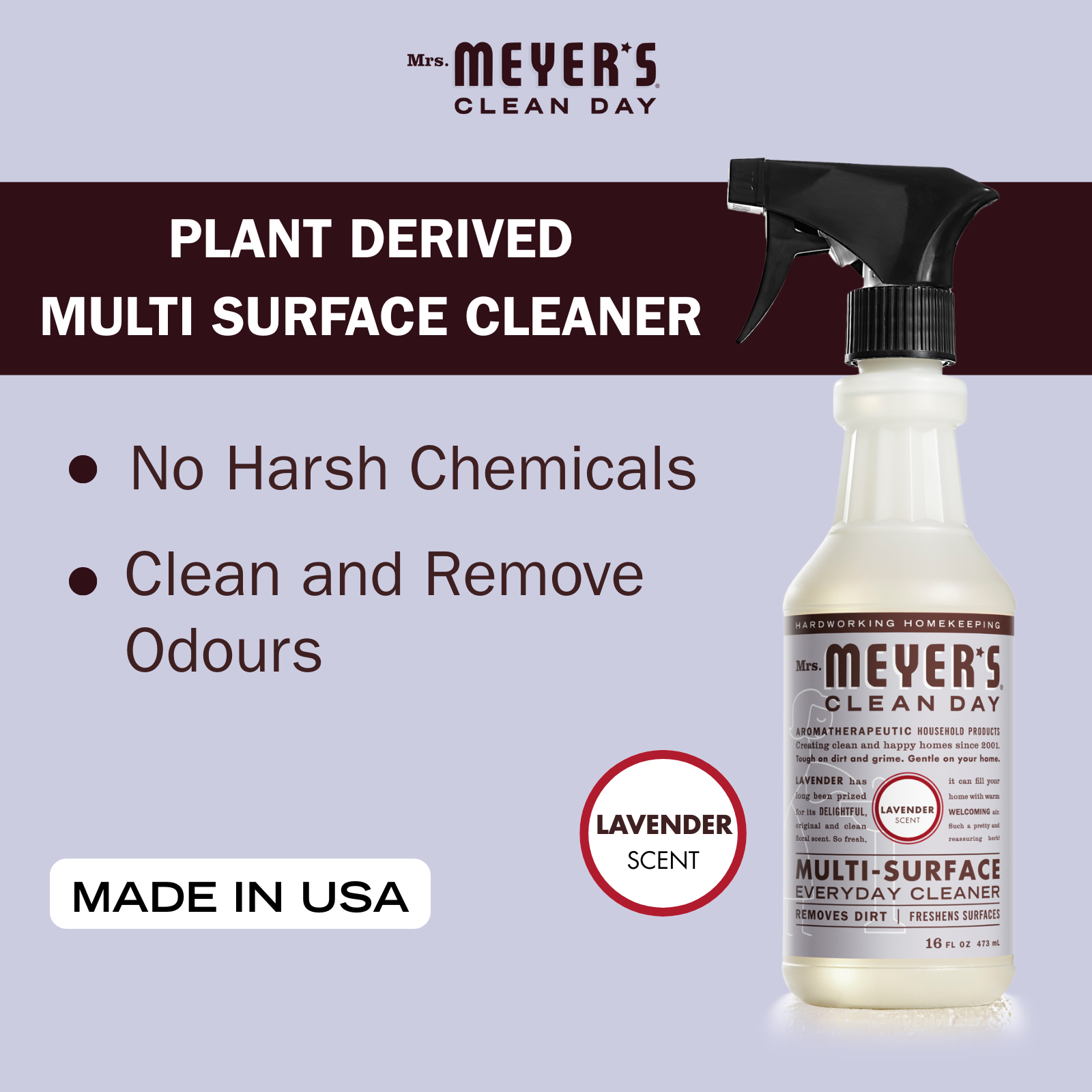 Mrs Meyers Multi-Surface Cleaner Lavender 473 ML