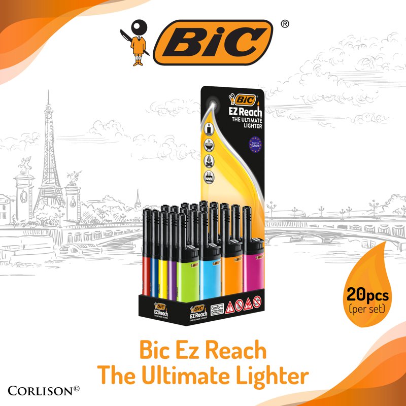 BIC Ez Reach Lighters 20 S