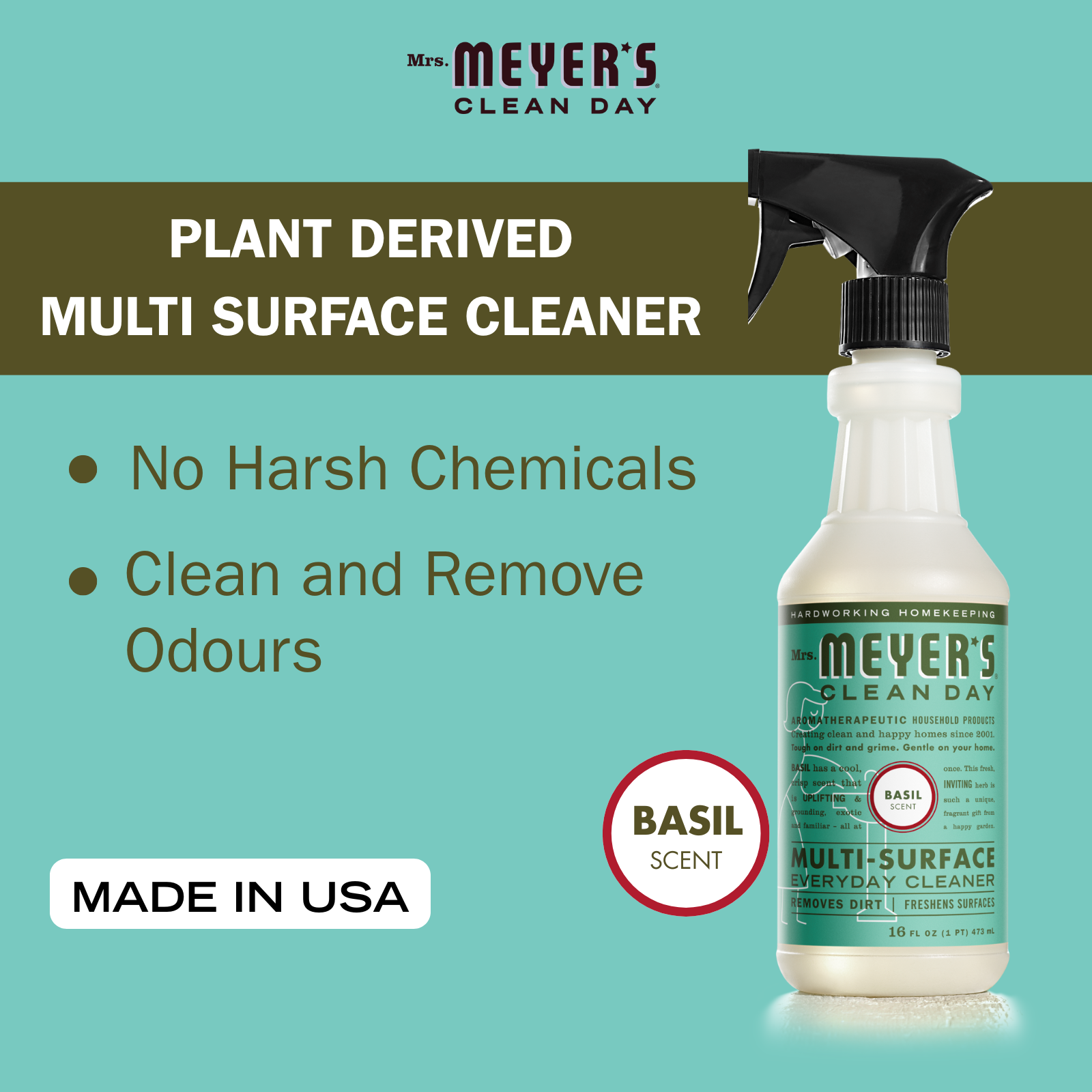 Mrs Meyers Multi-Surface Cleaner Basil 473 ML