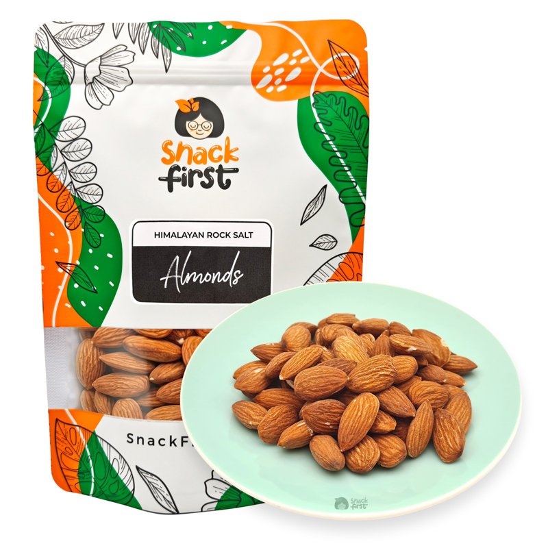 SnackFirst Himalayan Rock Salt Almonds - Savoury Crunchy Nuts
