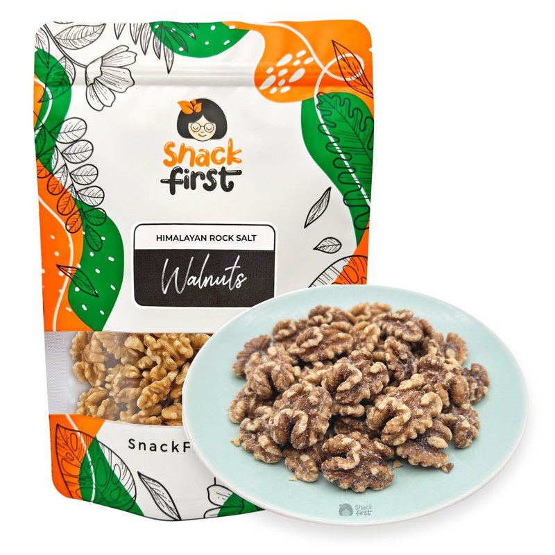 SnackFirst Himalayan Rock Salt Walnuts - Savoury Crunchy Nut