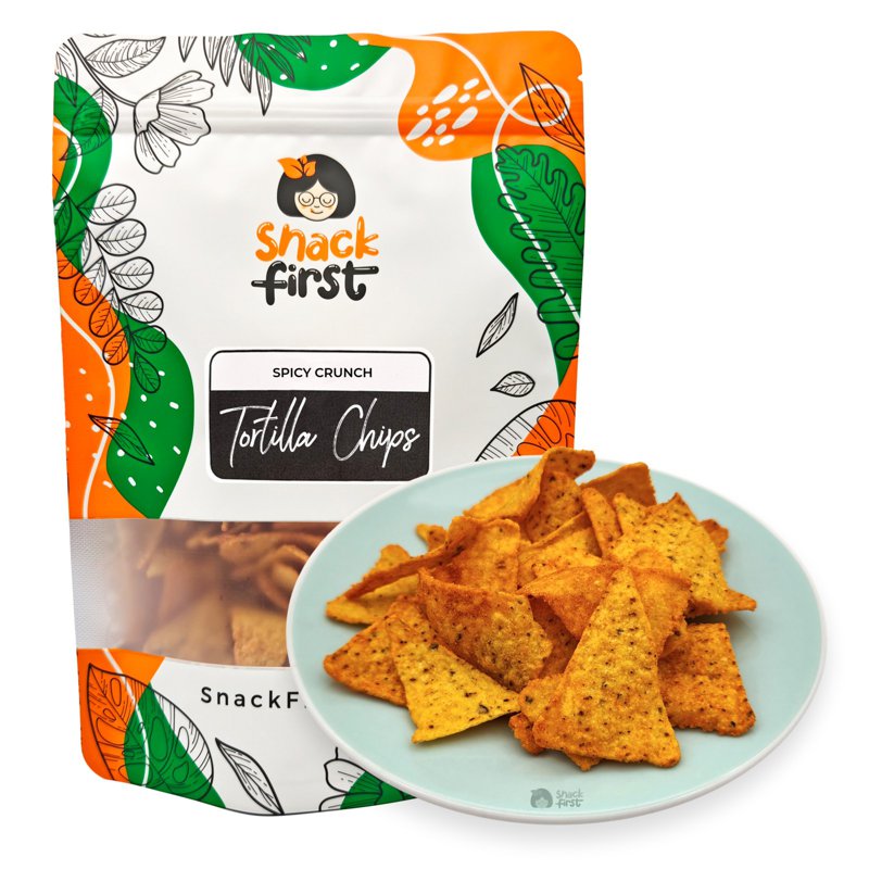SnackFirst Spicy Crunch Tortilla Chips - Savoury Crunch Snack