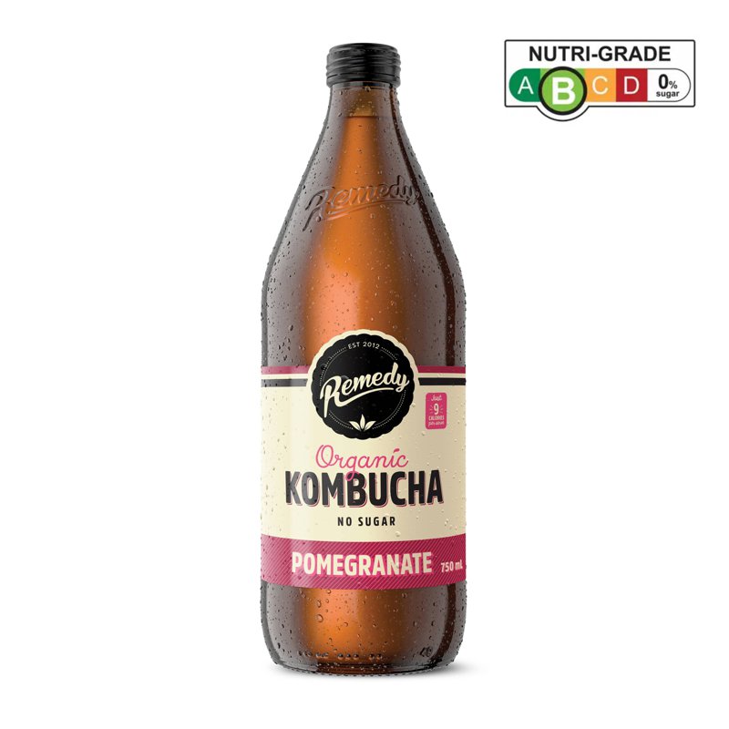 REMEDY Organic Kombucha - Pomegranate