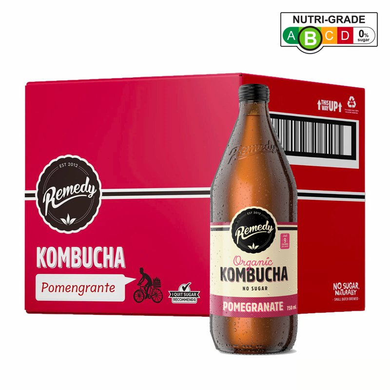 REMEDY Organic Kombucha - Pomegranate