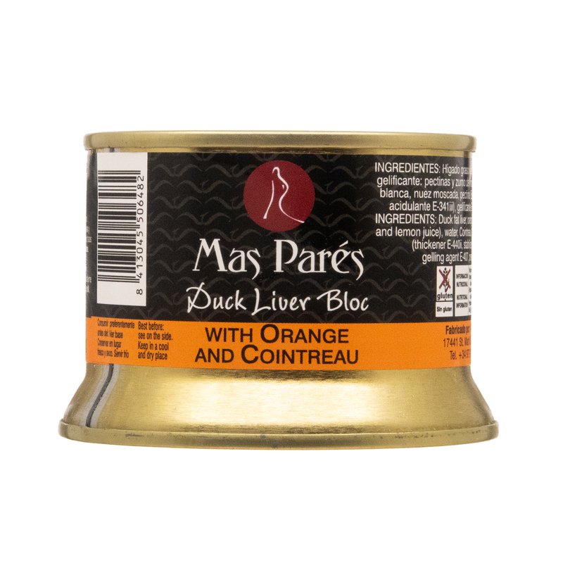Mas Pares Duck Foie Gras Bloc with Orange & Cointreau