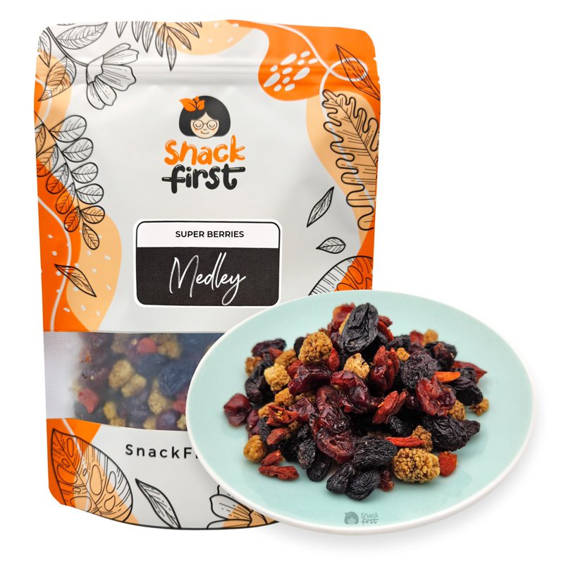 SnackFirst Super Berries Medley - Healthy Mixed Dried Fruits
