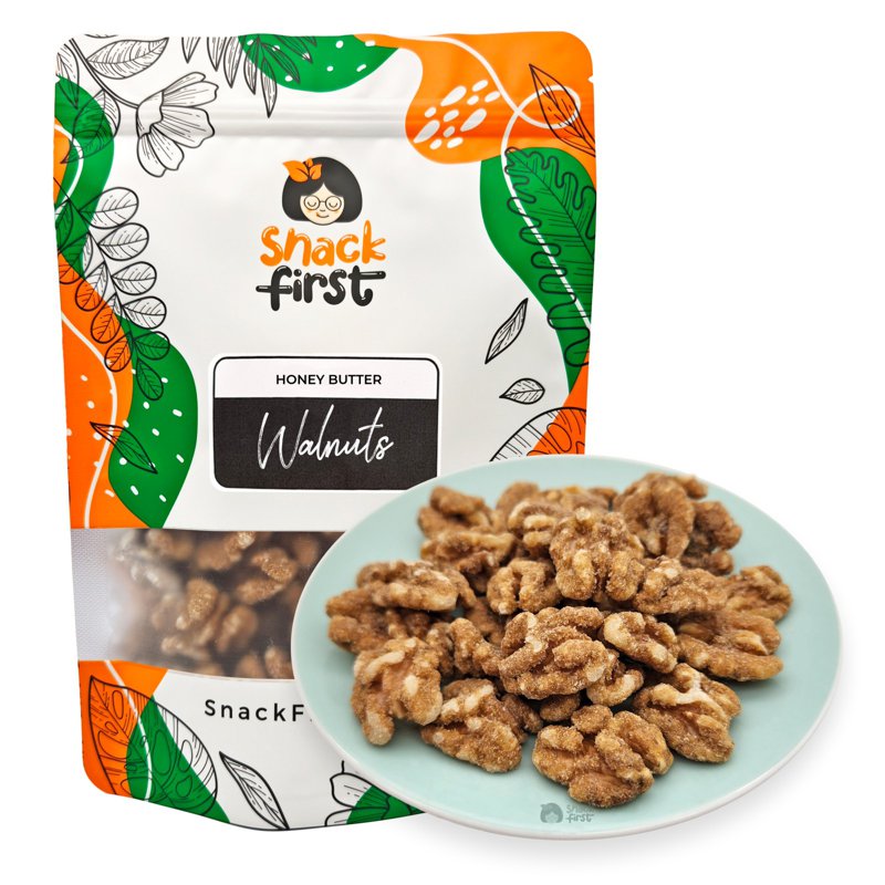 SnackFirst Honey Butter Walnuts - Savoury Addictive Snacks