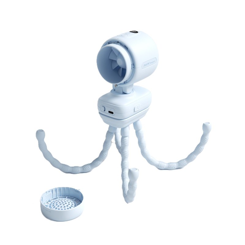 Jisulife Stroller Fan Life 4 Octopus (5000MAH) - Blue 1 S