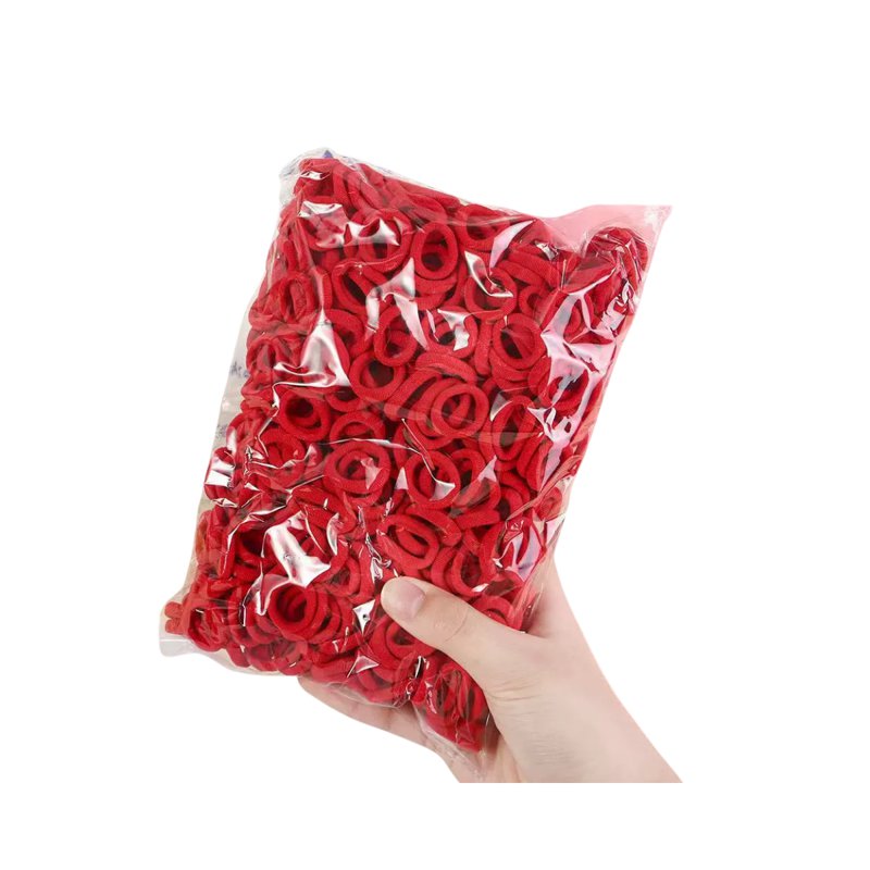 Cozy Nest Thick Hair Ties - Red 100 S