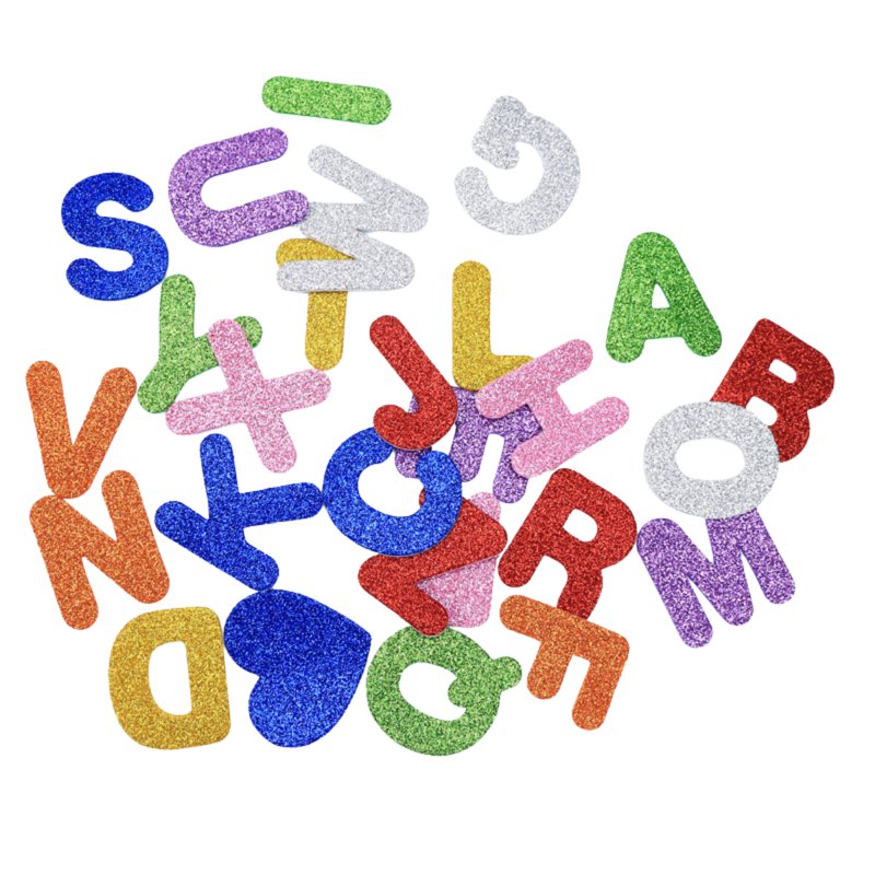 CozyNest Eva Stickers - Glitter Big Letters