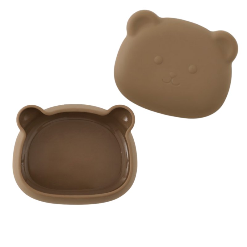 AttiRabbit Baby Bear Suction Bowl - Brown
