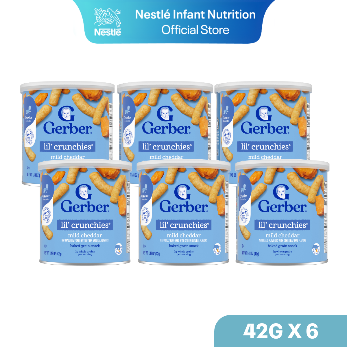 Gerber Lil Crunchies - Mild Cheddar - From 12 Months