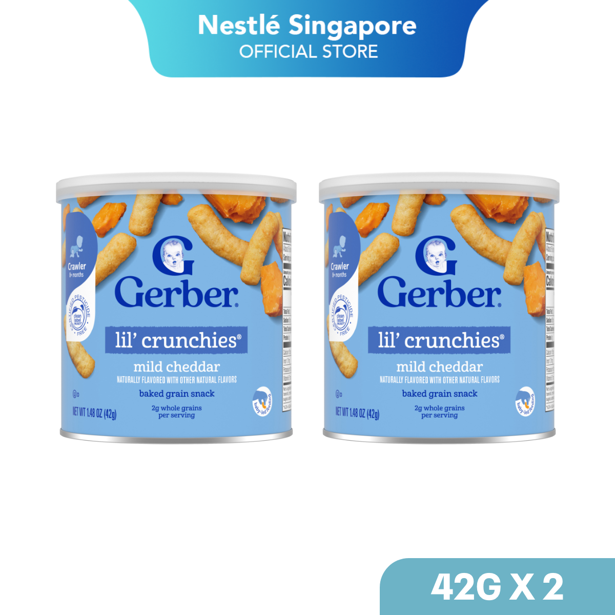Gerber Lil Crunchies - Mild Cheddar - From 12 Months