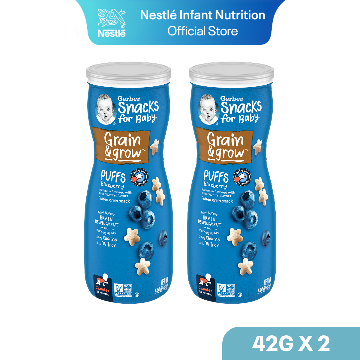 Gerber Puffs - Blueberry - From 8 Months