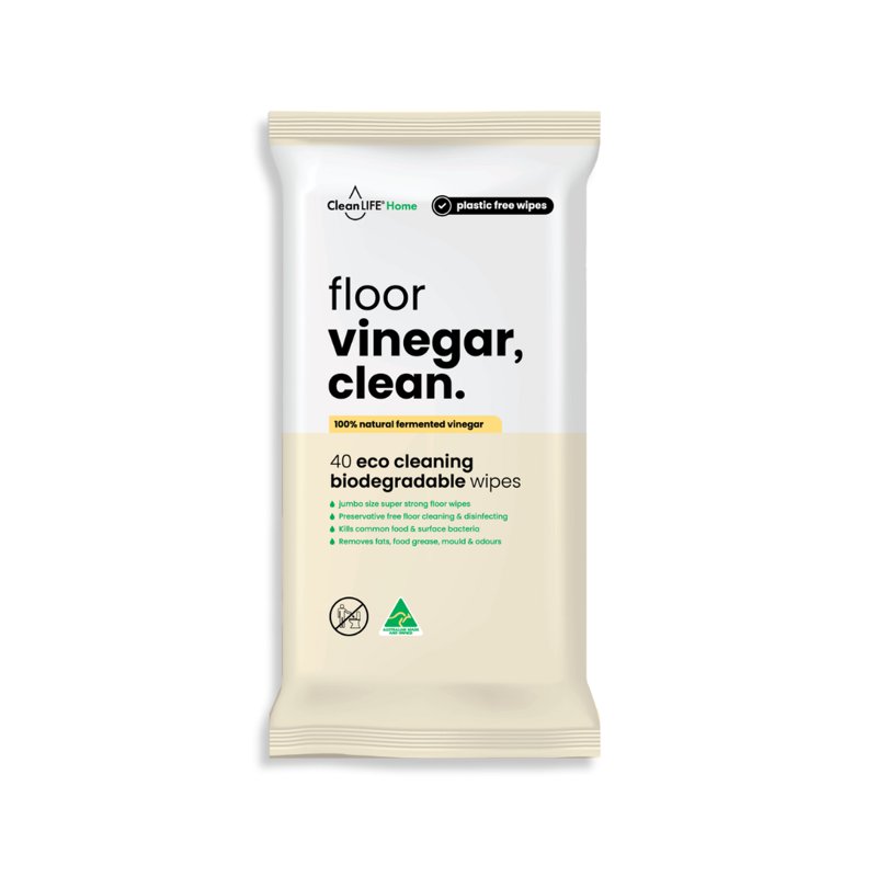 Clean Life Floor Vinegar Clean Wipes 40 S