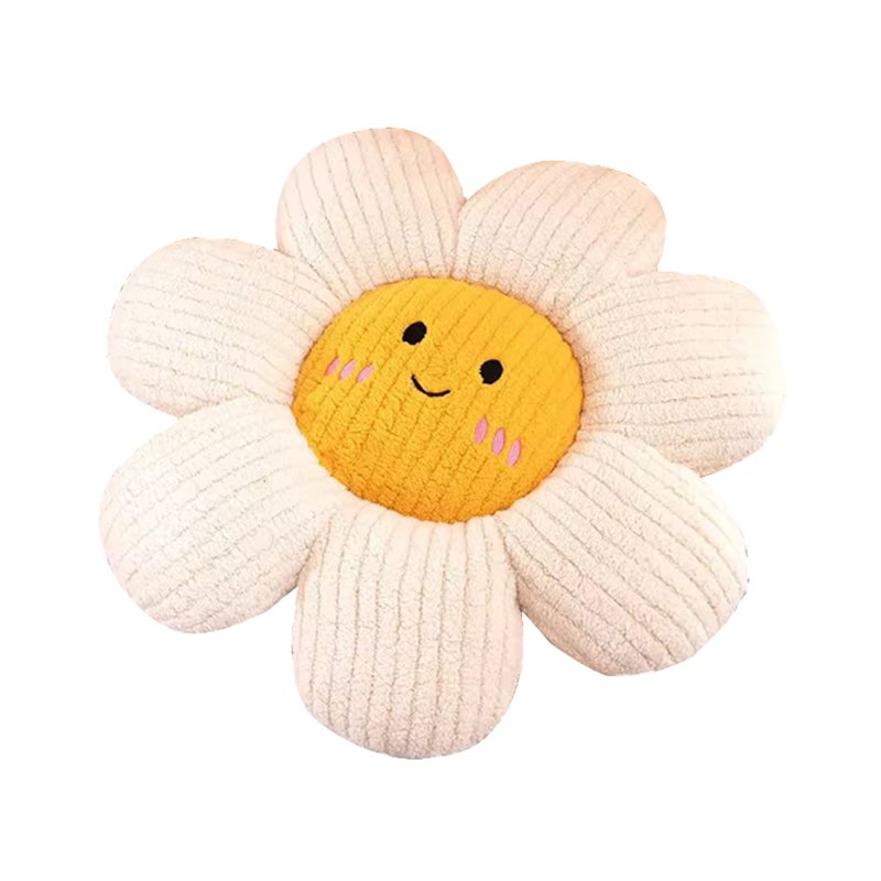 Sweet Home Striped Emoji Embroidered Cushion - Beige 1 S