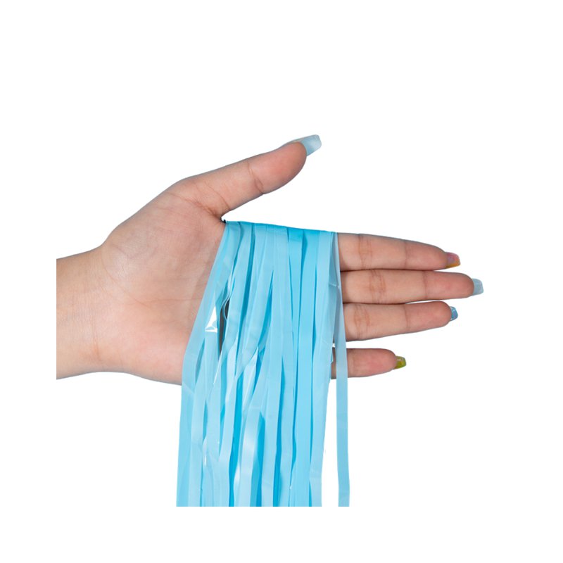 Cozy Nest Foil Party Curtain - Macaron Blue