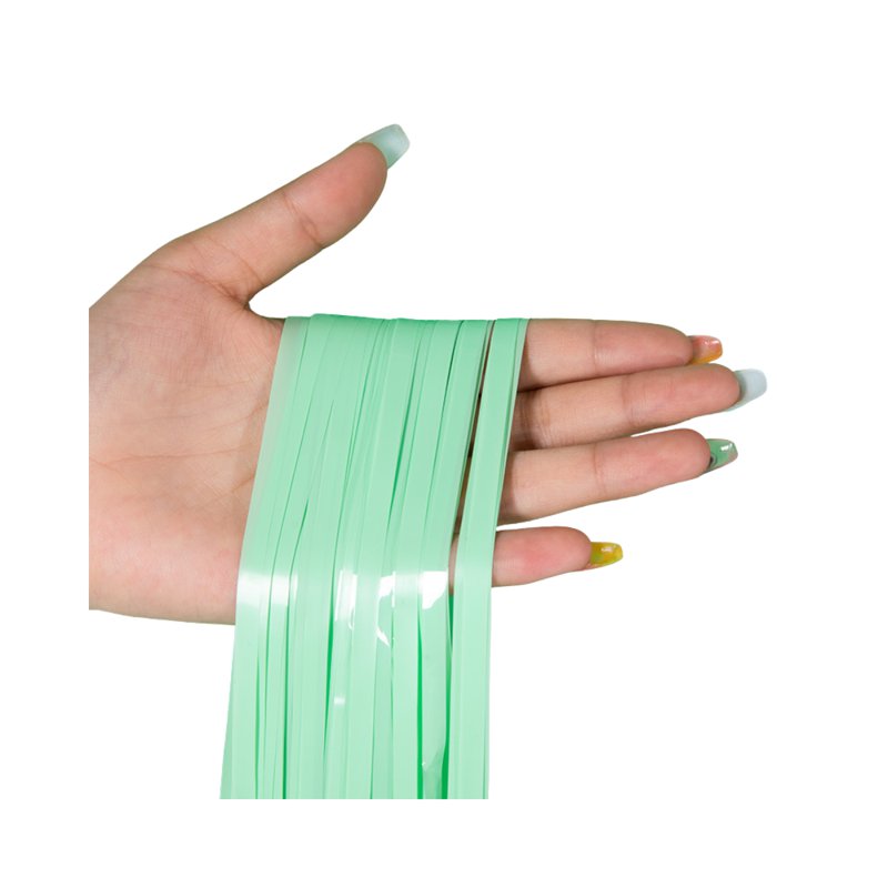 Cozy Nest Foil Party Curtain - Macaron Green