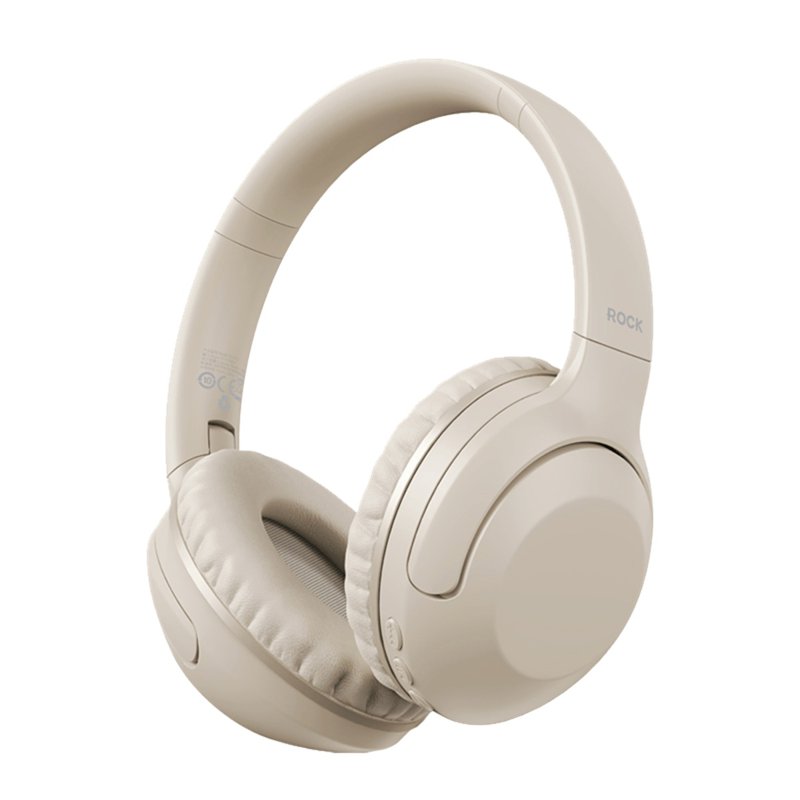 ROCK O3 ANC Bluetooth Wireless Headphone - Beige 1 S