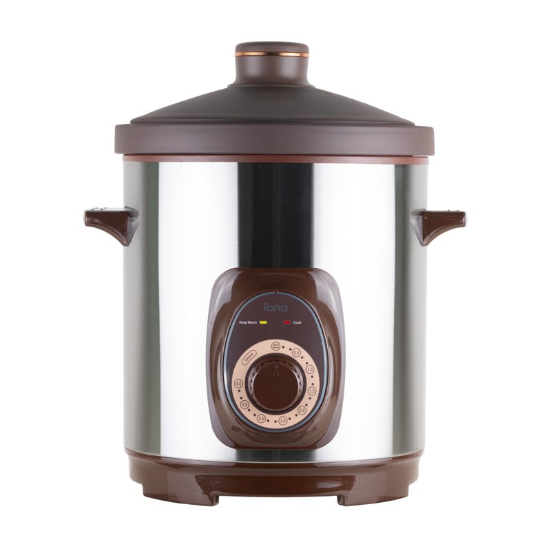 Iona Electric Clay Auto Slow Cooker with Timer - GLSC80