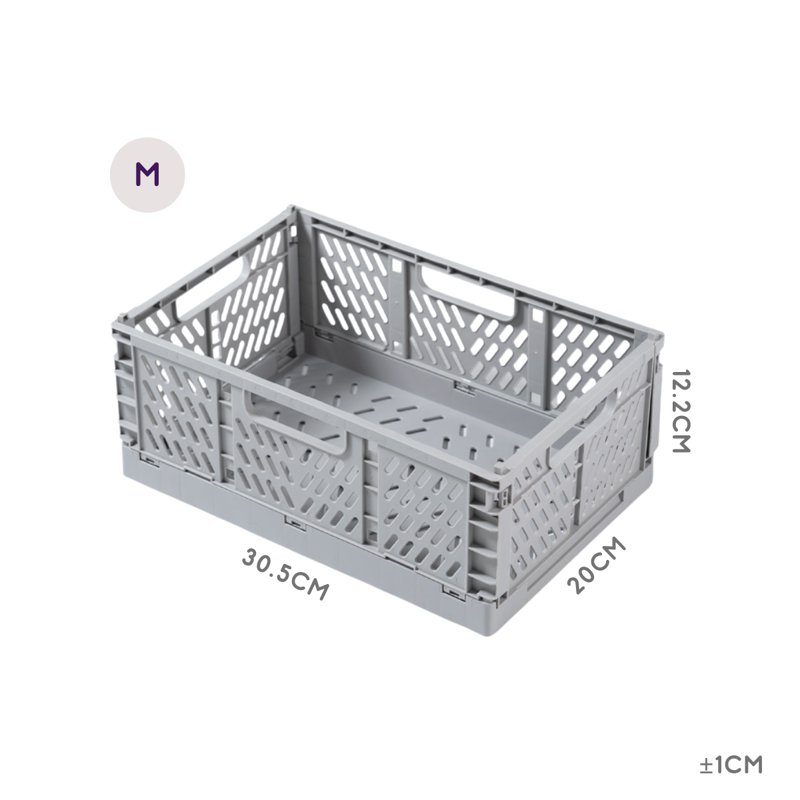 CozyNest Collapsible Storage Box - Grey (Medium)