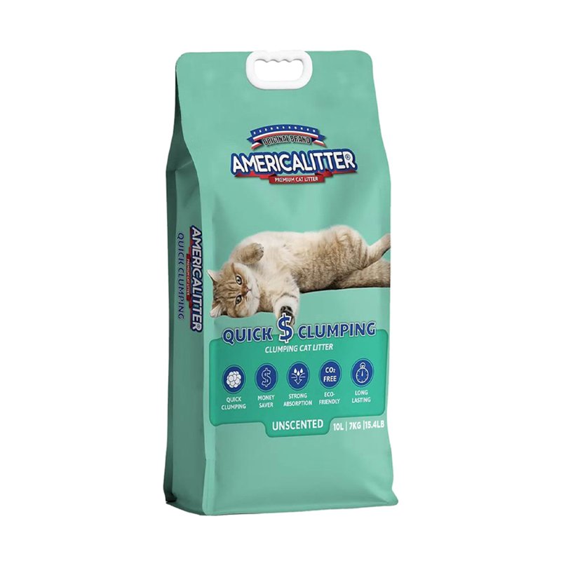 Americalitter Bentonite Cat Litter Unscented Quick Clumping