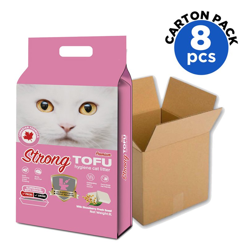 Strong Tofu Hygiene Cat Litter - Strawberry Fresh Scent