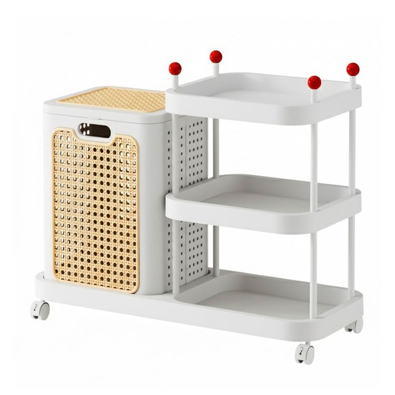 REMIK Laundry Basket, Ivory - 3 Tier 77x35x69cm 1 S