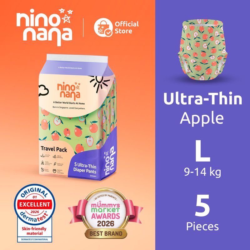 Nino Nana Ultra-Thin Diaper Pants Travel Pack - L (9- )
