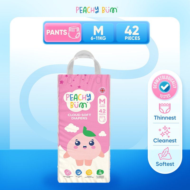 Peachy Bum Cloud Soft Pant Diapers Single - Medium 42 S