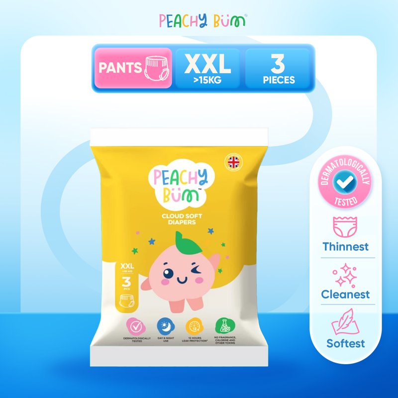 Peachy Bum Cloud Soft Pant Diapers Trial Pack - XXL 3 S