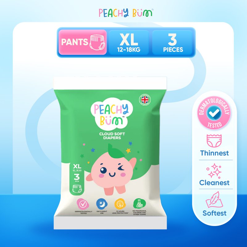 Peachy Bum Cloud Soft Pant Diapers Trial Pack - XL 3 S