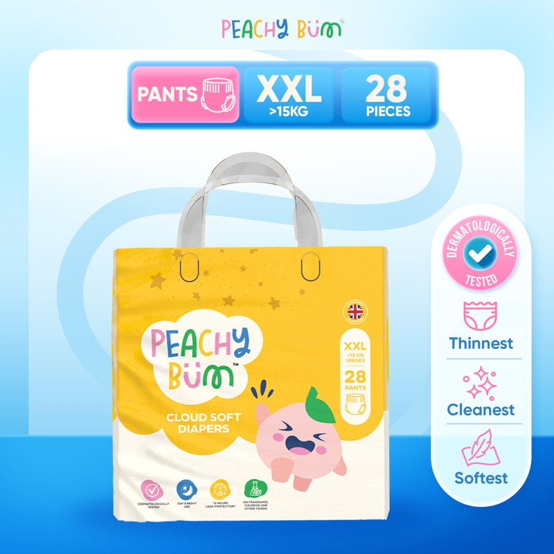 Peachy Bum Cloud Soft Pant Diapers Single - XXL 28 S
