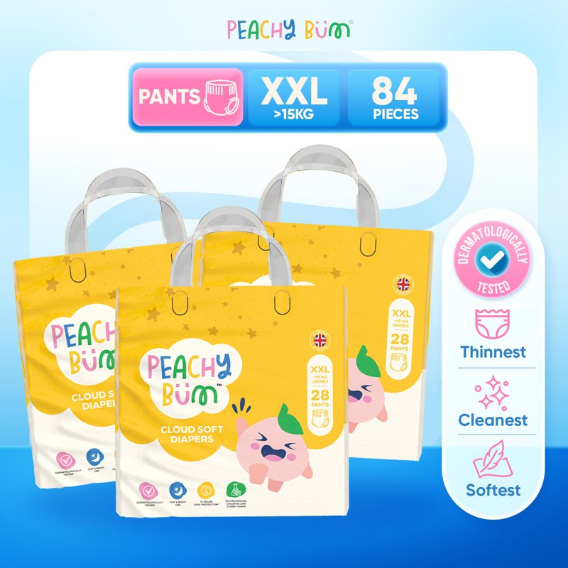 [CTN] Peachy Bum Cloud Soft Pant Diapers - XXL 84 S