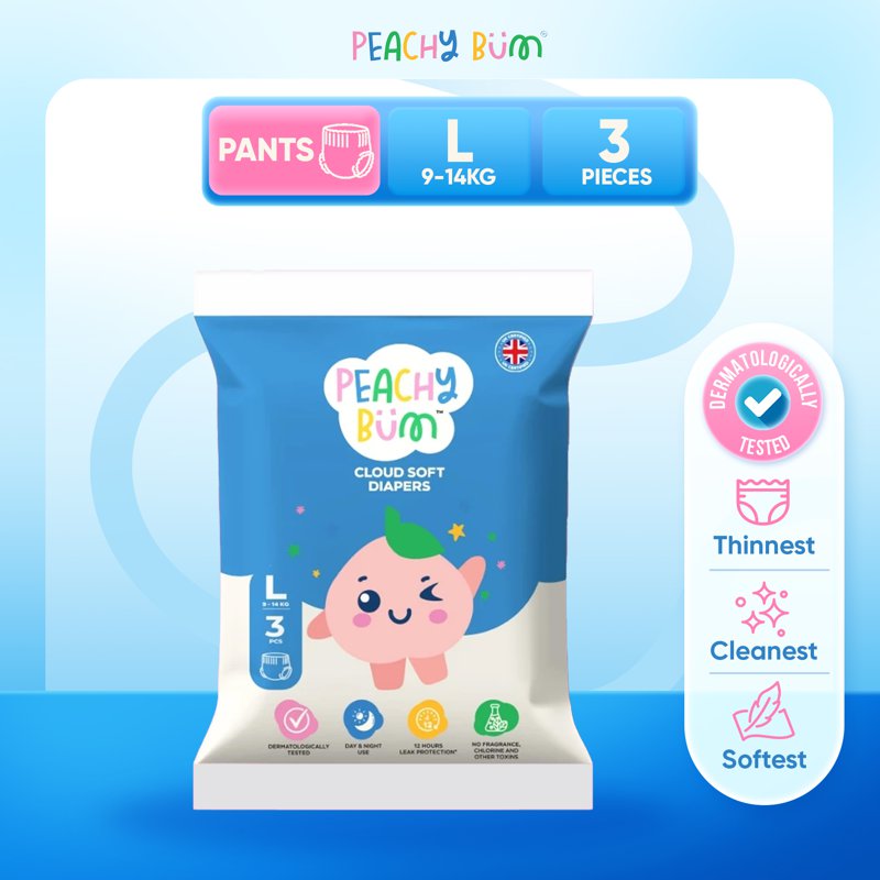 Peachy Bum Cloud Soft Pant Diapers Trial Pack - Large 3 S